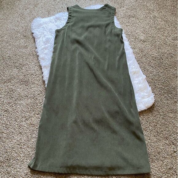 Cracker Barrel Maxi Dress Boho Floral Embroidered Green Size Medium - Picture 5 of 11